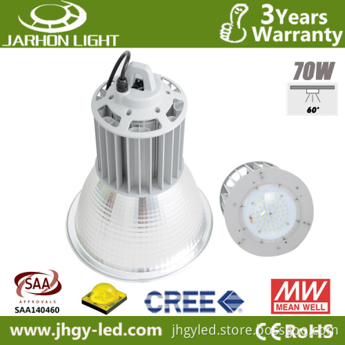 70W SAA CE RoHS Approved Warehouse Lighting High Bay LED Light with 5 Years Warranty